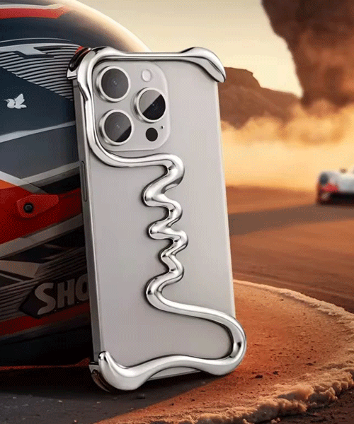 One Line Aluminium Phone Case For iPhone