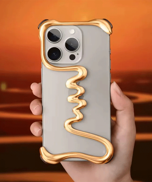 One Line Aluminium Phone Case For iPhone